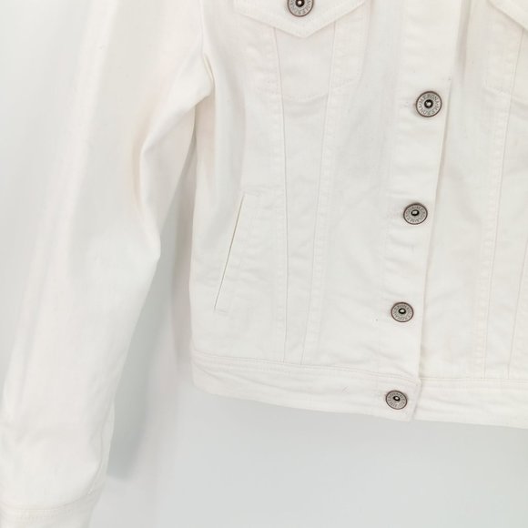 MERONA WOMANS XS DENIM WHITE JACKET - Picture 5 of 16
